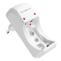 Chargeur de batterie intelligent PUJIMAX à 2 emplacements, chargeur de batterie 9V, chargeur portable 1.2V Ni-mh pour batteries rechargeables 1.2V AA AAA 9V