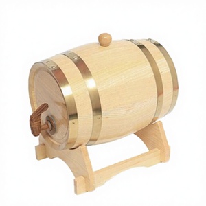 Barril de Cerveza de Roble Envejecido en Forma de Cilindro con Soporte, Tapón y Grifo, Sin Revestimiento, Hermético, para Cerveceros, Destiladores y Productores de Vino - Product Image 3