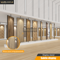 Présentoir Moderne en Acier Robuste Écologique YEK'S avec Système Rotatif à 360° pour Échantillons de Planchers Flottants en Bois en Showroom (Résistant à l'Eau)