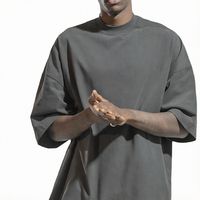 T-shirt Homme Oversize en Jersey 100% Coton, Grammage Lourd 220g, Col Rond, Manches Courtes, Personnalisable avec Logo, Style Streetwear