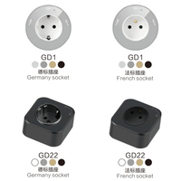 Interrupteur de prise mural en aluminium Alimentation modulaire mobile 60cm Rail Plug System Table Desktop Electrical Outlet