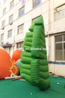 Décoration gonflable publicitaire Zongzi en forme de feuille verte, idéale pour centres commerciaux et événements festifs