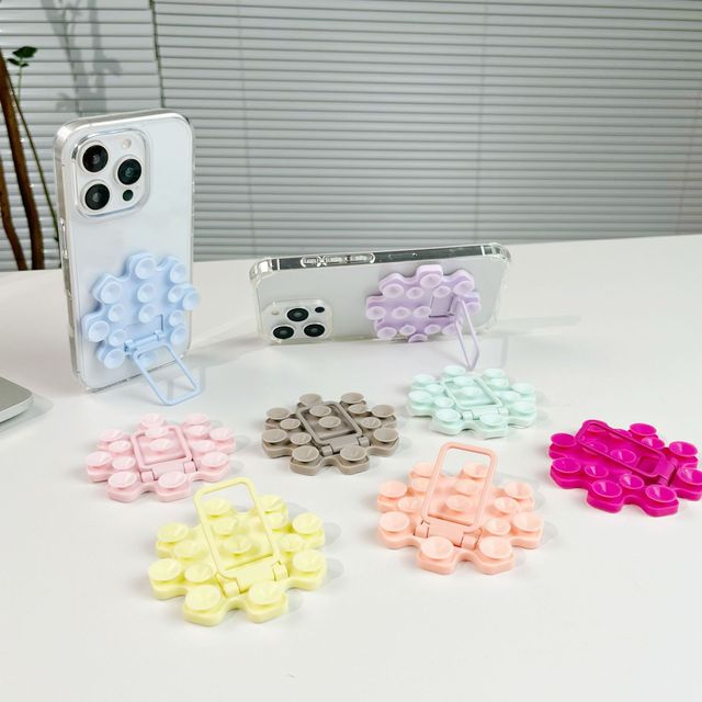 New PVC Suction Cup Mobile Phone Bracket Desktop Multifunctional Folding Back Sticker Universal Non-slip