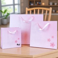Sac à main en carton haut de gamme à motif floral de cerisier, idéal pour la fête des enseignants, les anniversaires, les cadeaux, l'emballage Instagram