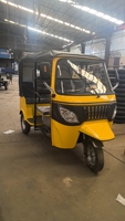 Tricycle Bensin 2 Baris 4 Kursi Model Bajaj Tuk Tuk untuk Angkutan Penumpang, Promo Panas Afrika Baru