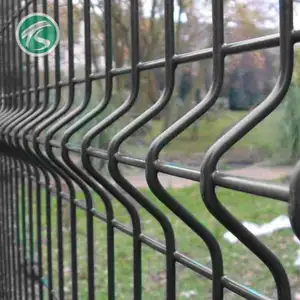 Kawat las 3d kualitas tinggi desain pagar melengkung 3d pagar taman melengkung dekorasi 3d melengkung segitiga pagar bengkok untuk taman bermain