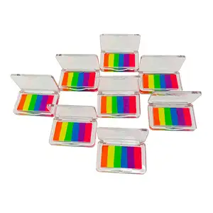 Venta al por mayor a base de agua activado multicolor Arco Iris dividido pastel cara UV recubrimiento pintura reflectante