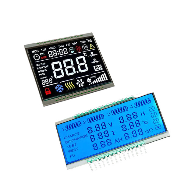 7 Segment Monochrome LCD Display Module for Thermostat Inverter and Energy Meter Applications