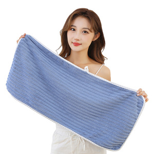 Toalla Facial de Felpa Coral 75x35cm de Secado Rápido, Color Sólido, Rectangular, para Viajes y Uso Doméstico - Product Image 4