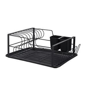 Égouttoir double en acier inoxydable pour évier, support de rangement de cuisine étanche pour bols, assiettes, baguettes, serviettes, égouttoir moderne non pliable - Product Image 2
