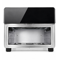 Friteuse à air numérique en acier inoxydable avec écran tactile, fenêtre visible, grill sans huile, design carré, économe en énergie pour usage domestique