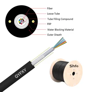 SHFO-GYFXY GYFXY fiber optik kablo 4 8 16 24 çekirdek FTTH Fiber optik kablo yüksek kalite SM MM açık fiber optik kablo