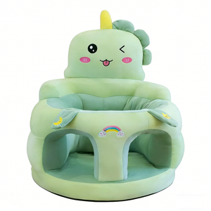 Asiento de aprendizaje para bebés con diseño de dinosaurio personalizado, sofá de peluche para bebés con diseño de dinosaurio, silla de apoyo para sentarse para bebés, asiento de peluche para bebés con diseño de dinosaurio - Product Image 2