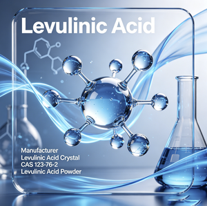 Poudre cristalline d'<span class=keywords><strong>acide</strong></span> levulique Chemfine C5H8O3 CAS 123-76-2 Pureté 99% 25kg/bouteille pour usage chimique - Product Image 3