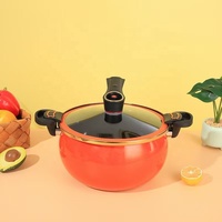 Casserole à micro-pression émaillée, nouveau style, grande capacité, écologique, antiadhésive, résistante aux explosions, compatible lave-vaisselle, gaz et induction