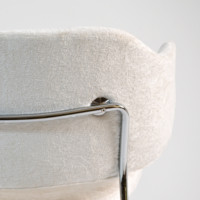 Chaises de salon, de lecture et de café, style nordique moderne, cadre métallique bas, couleur blanche, vente en gros directe d'usine