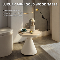 Table basse contemporaine en bois doré miniature de luxe, convertible et extensible pour salon, meubles d'intérieur