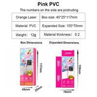 Boîte d'emballage en plastique transparent rose en PP PET, étui mince pour rangement, boîte cadeau personnalisée pour affichage en magasin, supermarché