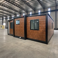 Villa préfabriquée de luxe à installation rapide, structure en acier, petite maison, solution de logement complète avec cuisine et salle de bain pour complexe hôtelier en pleine nature