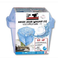 Seau réutilisable haute capacité de 15,8 oz, seau absorbant l'humidité rechargeable avec pack de recharge, boîte de déshumidification pour armoire, conteneur
