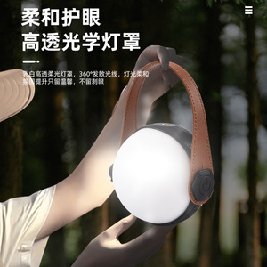 <b>Mini</b> Camping Light 80 LED Soft Glow Portable Tent <b>Lamp</b> Outdoor Emergency Night Light Rechargeable With Tripod - Product Image 4