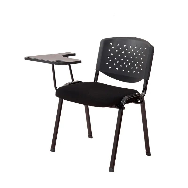 Cadeira de treinamento com mesa dobrável, mesa de mesa para treinamento e reuniões, cadeira para estudantes com almofada de escrita, design ergonômico, com almofada de escrita