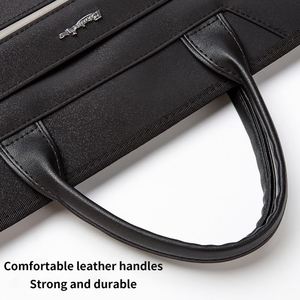 Multi-functional <b>Leather</b> Laptop <b>Briefcase</b> for Men 15 Inch Waterproof Document Organize Office Conference Bags Custom Printing - Product Image 4