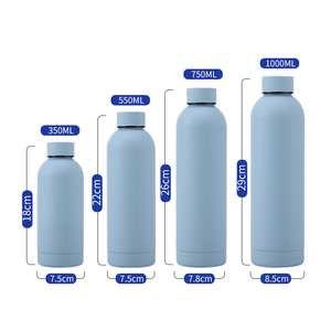 Minimalist Stainless Steel Vacuum Insulated Water <b>Bottles</b> 500ml Double Wall Travel <b>Flasks</b> All Colors Available - Product Image 5