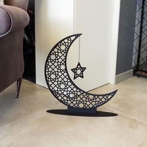 Islamic Table Metal Crescent <b>Ramadan</b> Moon <b>Decor</b> - Product Image 4