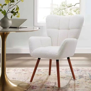 Fauteuils blancs modernes de style nordique pour salon, <span class=keywords><strong>fauteuil</strong></span> d'appoint <span class=keywords><strong>à</strong></span> <span class=keywords><strong>dossier</strong></span> <span class=keywords><strong>haut</strong></span> avec pieds en bois, très vendus - Product Image 6