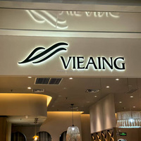 Logotipo 3D personalizado 3D LED retroiluminado marca señalización interior aluminio Metal canal letra para oficina empresa tienda al por menor