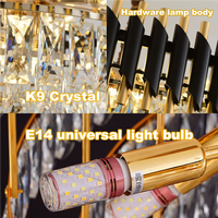 Magnifique Lustre de Plafond en Cristal et Fer Doré TOGETHER, Pendentif Luxueux pour Hôtel