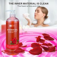 Gel Douche Parfumé en Gros à la Rose, 1000 ml, Blanchissant, Hydratant, Exfoliant, Parfum Floral, Luxe, Étiquette Privée