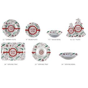 Serie <span class=keywords><strong>de</strong></span> árboles <span class=keywords><strong>de</strong></span> Navidad <span class=keywords><strong>de</strong></span> 15x6,6 pulgadas, bandeja <span class=keywords><strong>de</strong></span> servicio poco profunda <span class=keywords><strong>de</strong></span> <span class=keywords><strong>loza</strong></span> fina para ensalada, Pasta, fruta, microondas, Apto para lavavajillas - Product Image 5