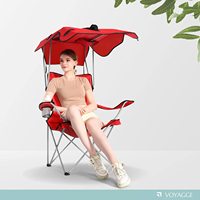 Auvent d'extérieur avec parasol pliable et chaise de pêche repliable