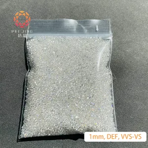 Diamantes aliciados de laboratório solto, cvd 0.8-3.3mm def vs1 diamante sintético redondo brilhante diamante melee hpht