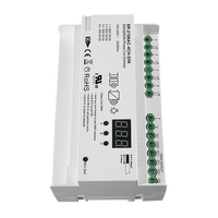 Sunricher 4CH 8A 1600W DMX512 RDM Dimmer de phase compatible avec les ampoules incandescentes et halogènes, sûr et fiable, isolation complète SR-2108AC-4CH-DIN