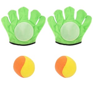 Kinder-Klebeballspiel-<span class=keywords><strong>Set</strong></span> 2 Handschuhe 2 Bälle Eltern-Kind Interaktives Outdoor-Indoor-Sportspielzeug Großhandel - Product Image 1