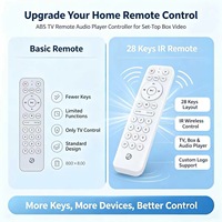 Control Remoto Inalámbrico IR de 11 Teclas con Código Fijo, Control Remoto de Voz para TV, Reemplazo de Plástico ABS para Android TV, OEM ODM Personalizado JCXK