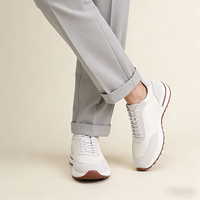 Dernières Chaussures de Sport Décontractées pour Hommes en Cuir Véritable Rétro, Plates, Tendance et Polyvalentes, Légères