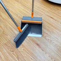 Balai magique multifonctionnel Realida pour la maison, le bureau, la cuisine, le hall, outils de balayage des sols, ensemble balai et pelle rétractables