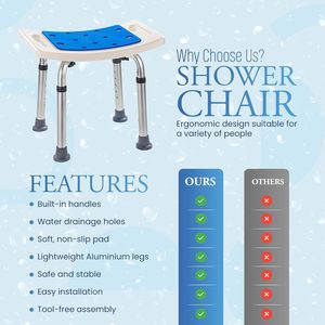 Banc de douche réglable en alliage d'aluminium avec siège antidérapant pour salle de bain, spa et baignoire - Product Image 3