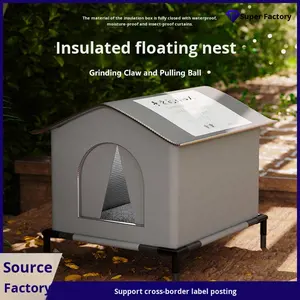 도매용 길고양이 겨울 침대 따뜻한 방한 천형 애완동물 침대 밀폐형 고양이 텐트 조립 불필요 애완용품 - Product Image 2