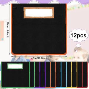 Organizadores de Silla al por Mayor con Bolsillos Negros y Ranura para Nombre, para la Parte Trasera de Sillas Escolares Infantiles - Product Image 4