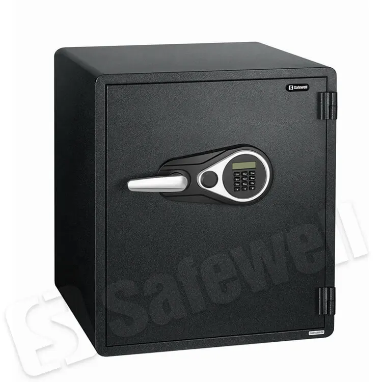 Black 610 mm Metal Home Money 2 hour vault double key safe deposit box waterproof and fireproof fireproof safe