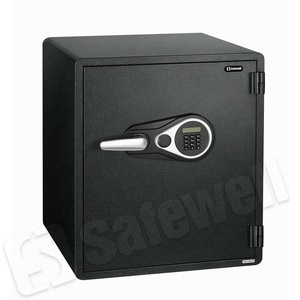 Safewell Đen 610 Mm Kim Loại Nhà Tiền 2 Giờ Vault Chìa Khóa Đôi An Toàn Tiền Gửi Hộp Không Thấm Nước Và Chống Cháy An Toàn - Product Image 1