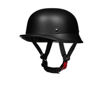 Casques de moto rétro en fibre de carbone et fibre de verre pour hommes et femmes avec visière et lunettes de protection - Design demi-coupe