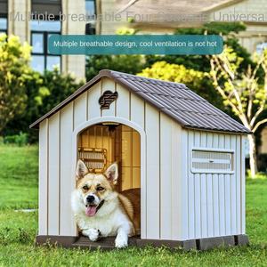 Casa para Perros y Gatos <span class=keywords><strong>Grande</strong></span>, Desmontable, de Plástico, Resistente a la Lluvia, Lavable, Fácil de Montar, para Exteriores - Product Image 6