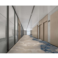 Großhandel 80% Wolle 20% Nylon Hotel-Flurteppich Blumenmuster Wand-zu-Wand-Teppich