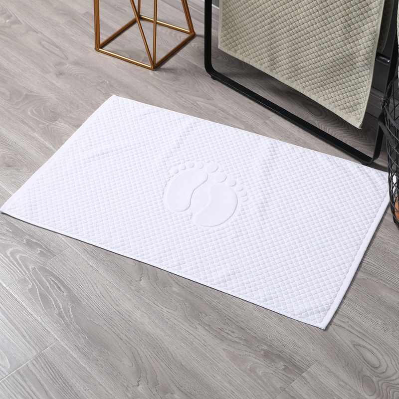 Customized Size White Jacquard Cotton Bath